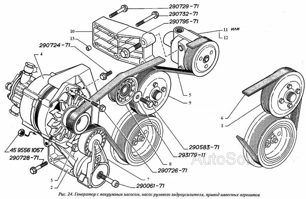 Ремень генератора схема 405 змз