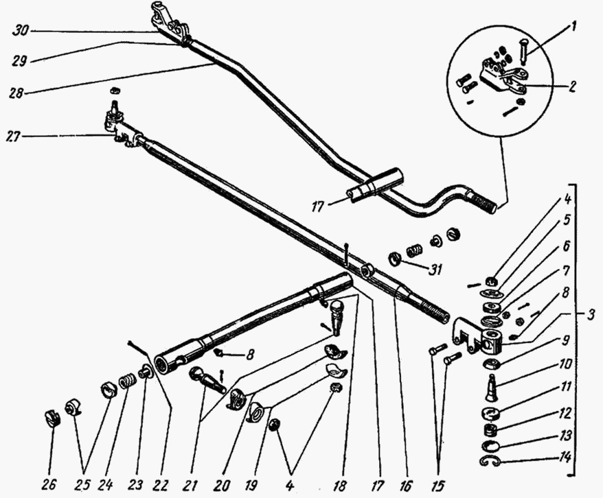 Рулевая тяга продольная 3309 схема