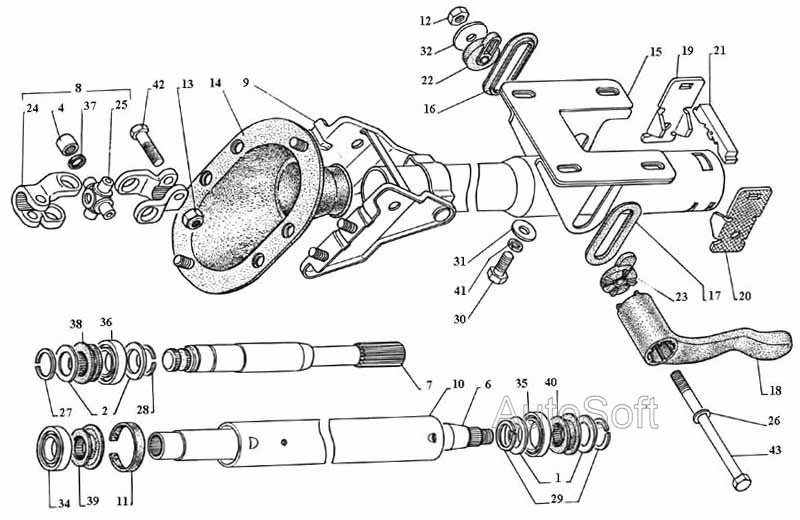 Рулевая колонка газель устройство схема
